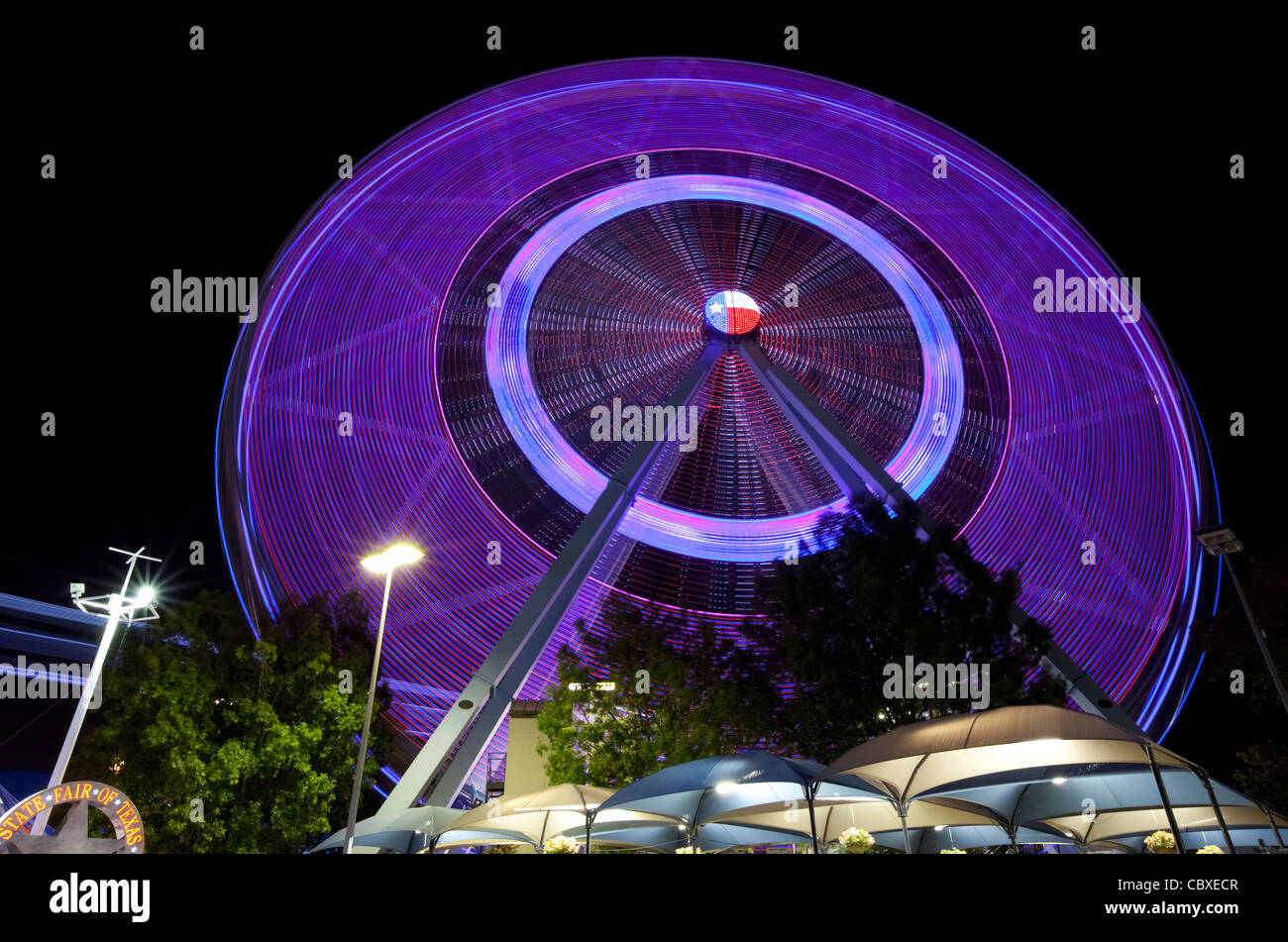 Fahrgeschäft an der Texas State Fair, Dallas Texas, USA Stockfoto