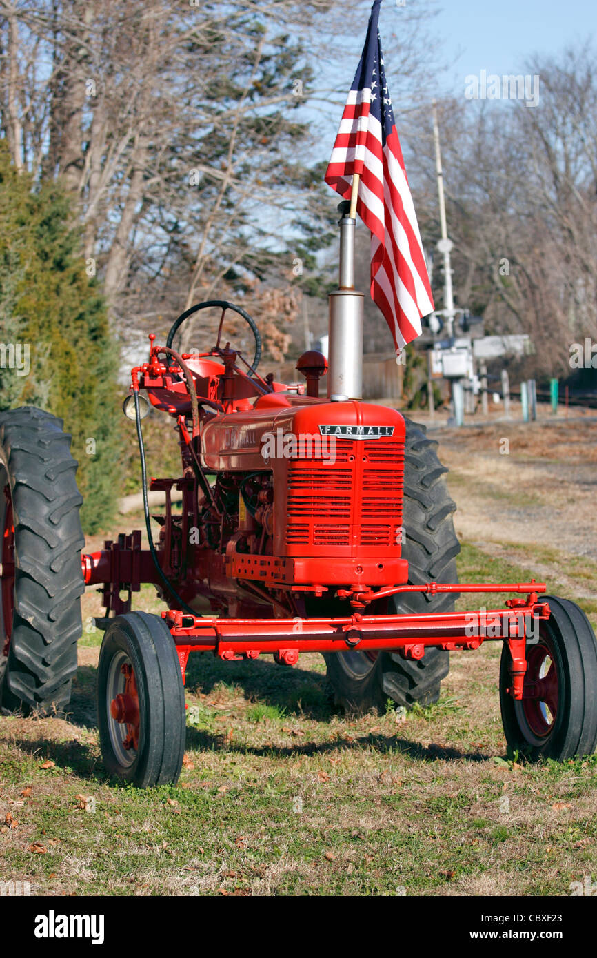Bauernhof Traktor östlichen Long Island NY Stockfoto