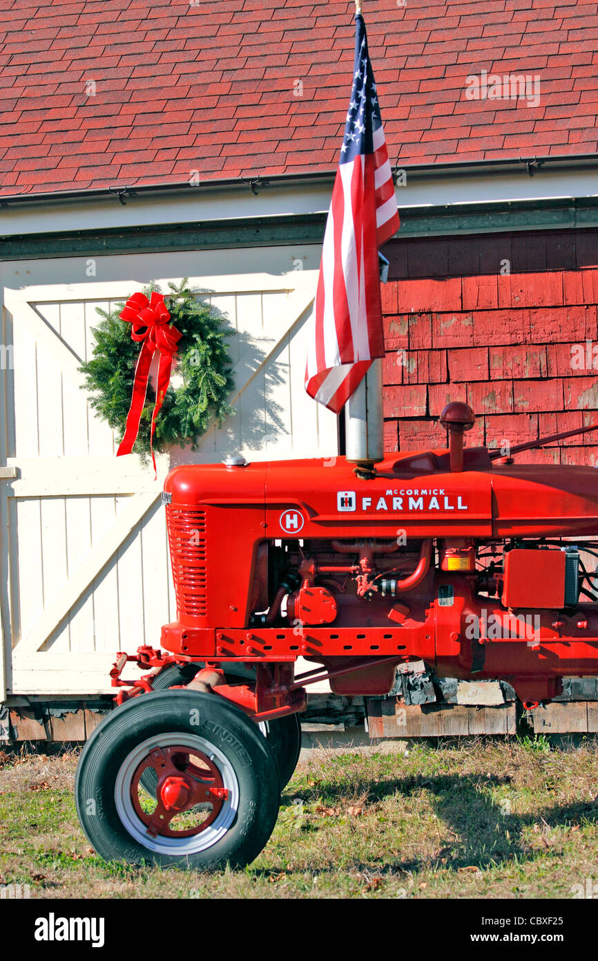 Bauernhof Traktor östlichen Long Island NY Stockfoto