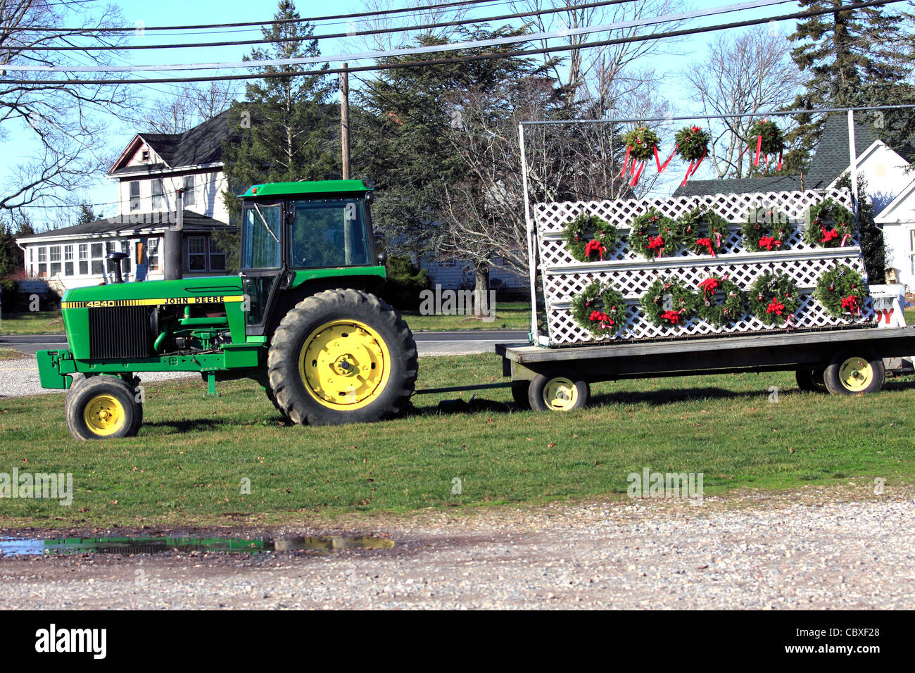 Bauernhof Traktor östlichen Long Island NY Stockfoto