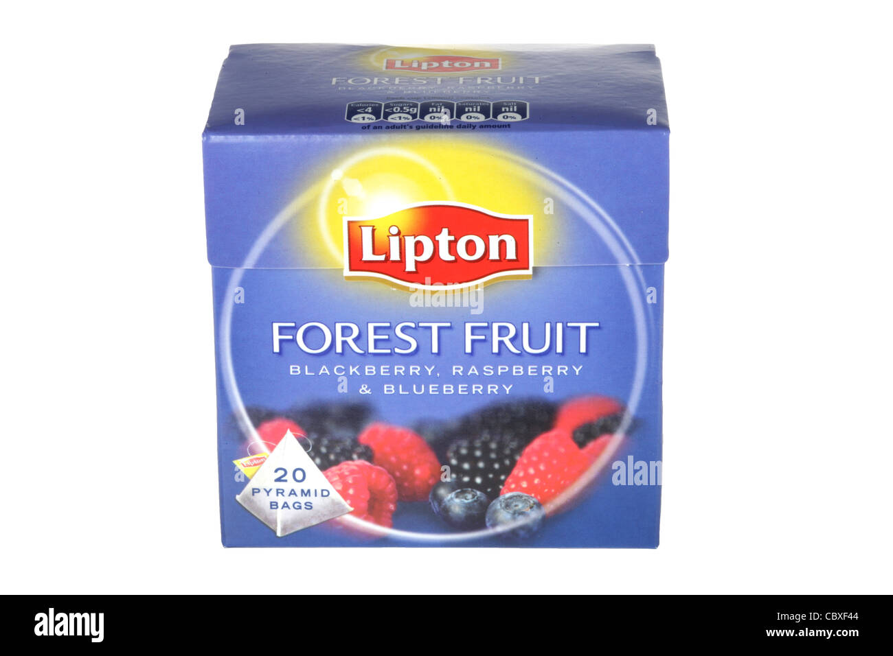 Teebeutel Lipton Wald Frucht Stockfoto