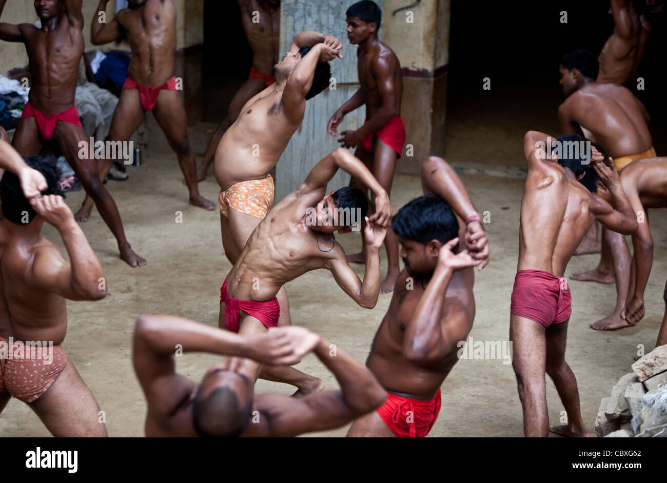 Kushti Ringer Aufwärmen Stockfoto