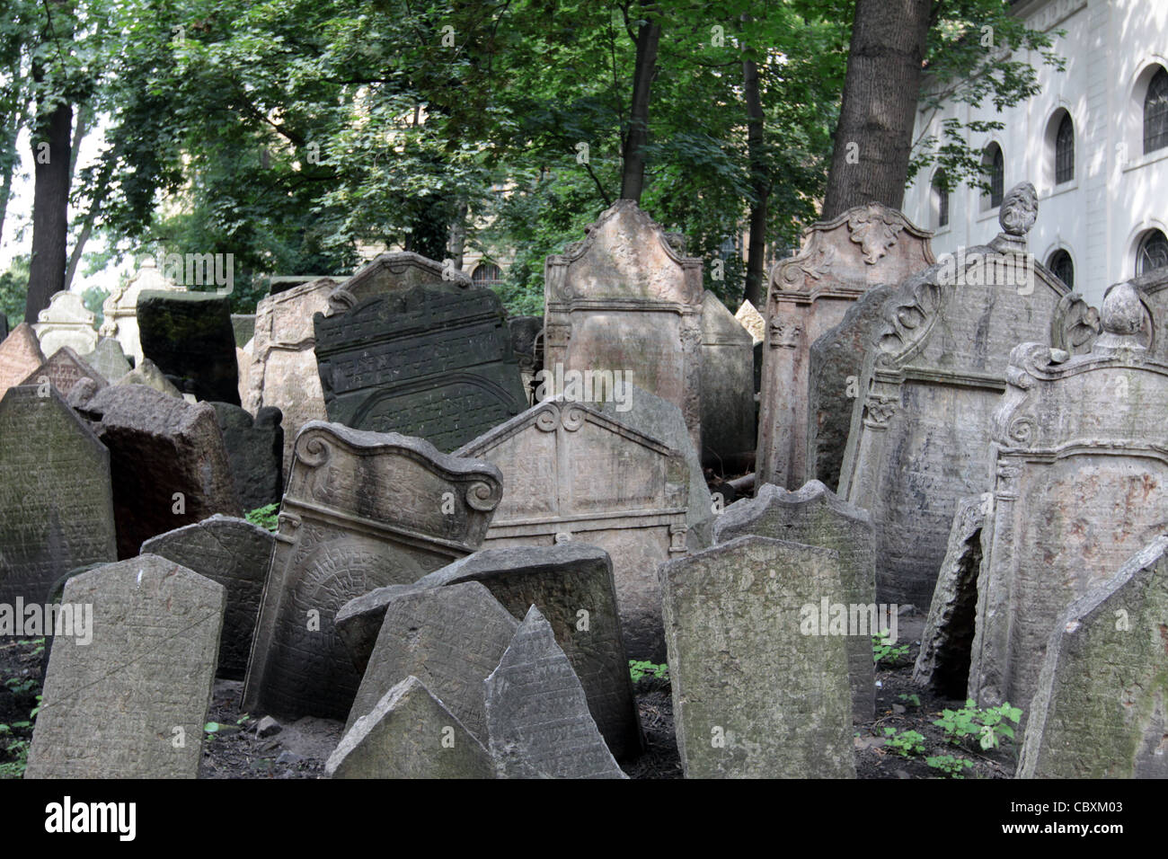 Alter jüdischer Friedhof, Prag Stockfoto