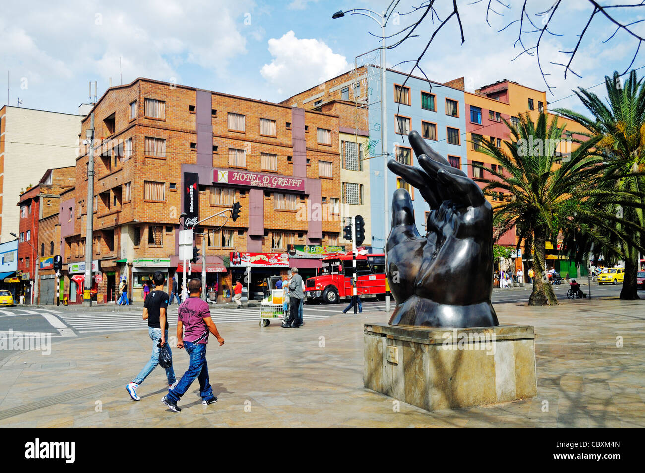 Skulptur von figurativen Malers und Bildhauers Fernando Botero Angulo, Plaza Botero, Medellin, Kolumbien Stockfoto Skulptur von figurativen Malers und Bildhauers Fernando Botero Angulo, Plaza Botero, Medellin, Kolumbien Stockfoto
