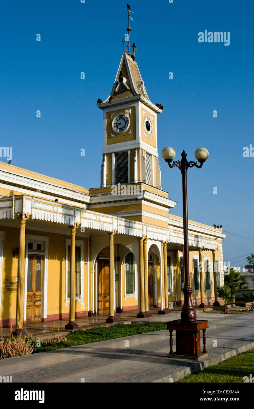 Chile. Iquique Stadt. Alten Bahnhof. Stockfoto