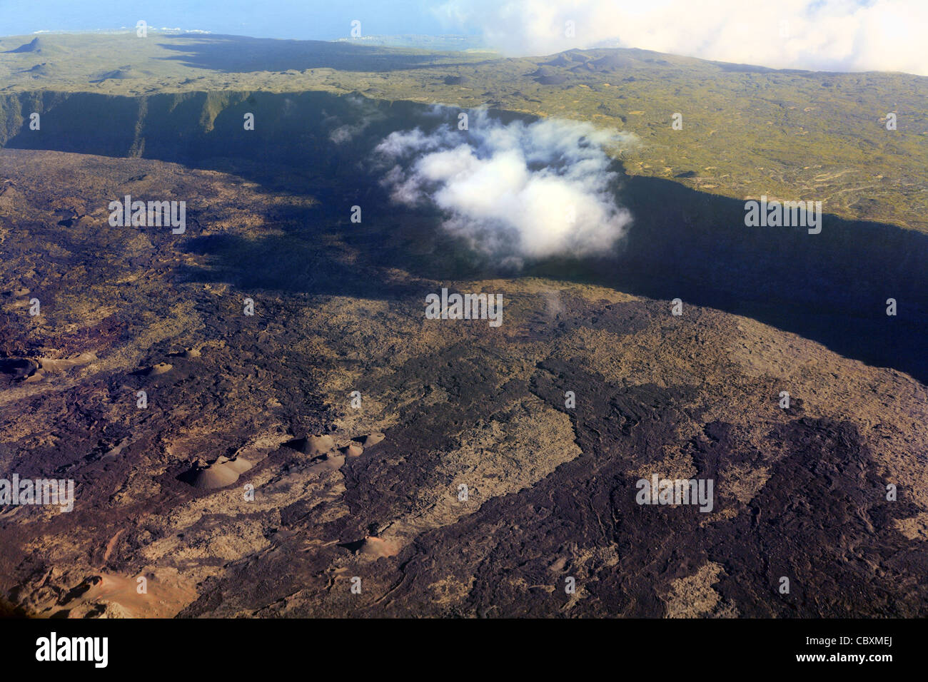 Piton De La Fournaise Vulkan - Insel La Réunion Stockfoto