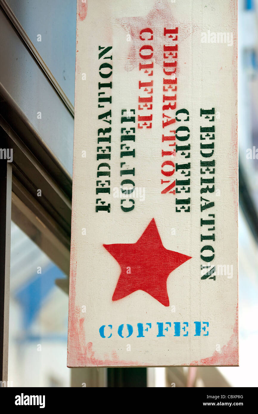 Föderation Kaffee in Brixton Village Market Stockfoto