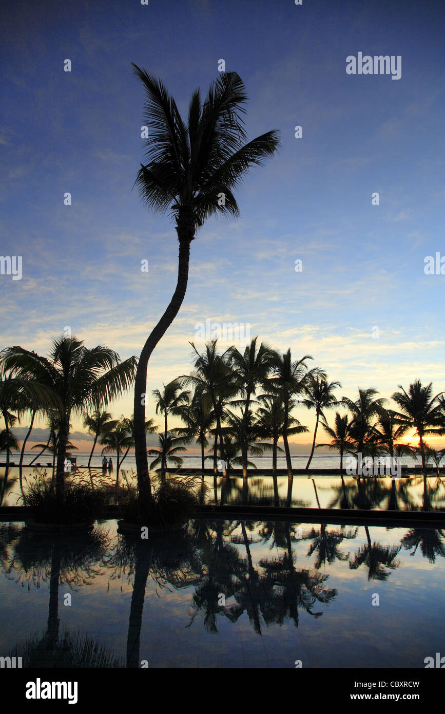 Sonnenuntergang in Mauritius Stockfoto