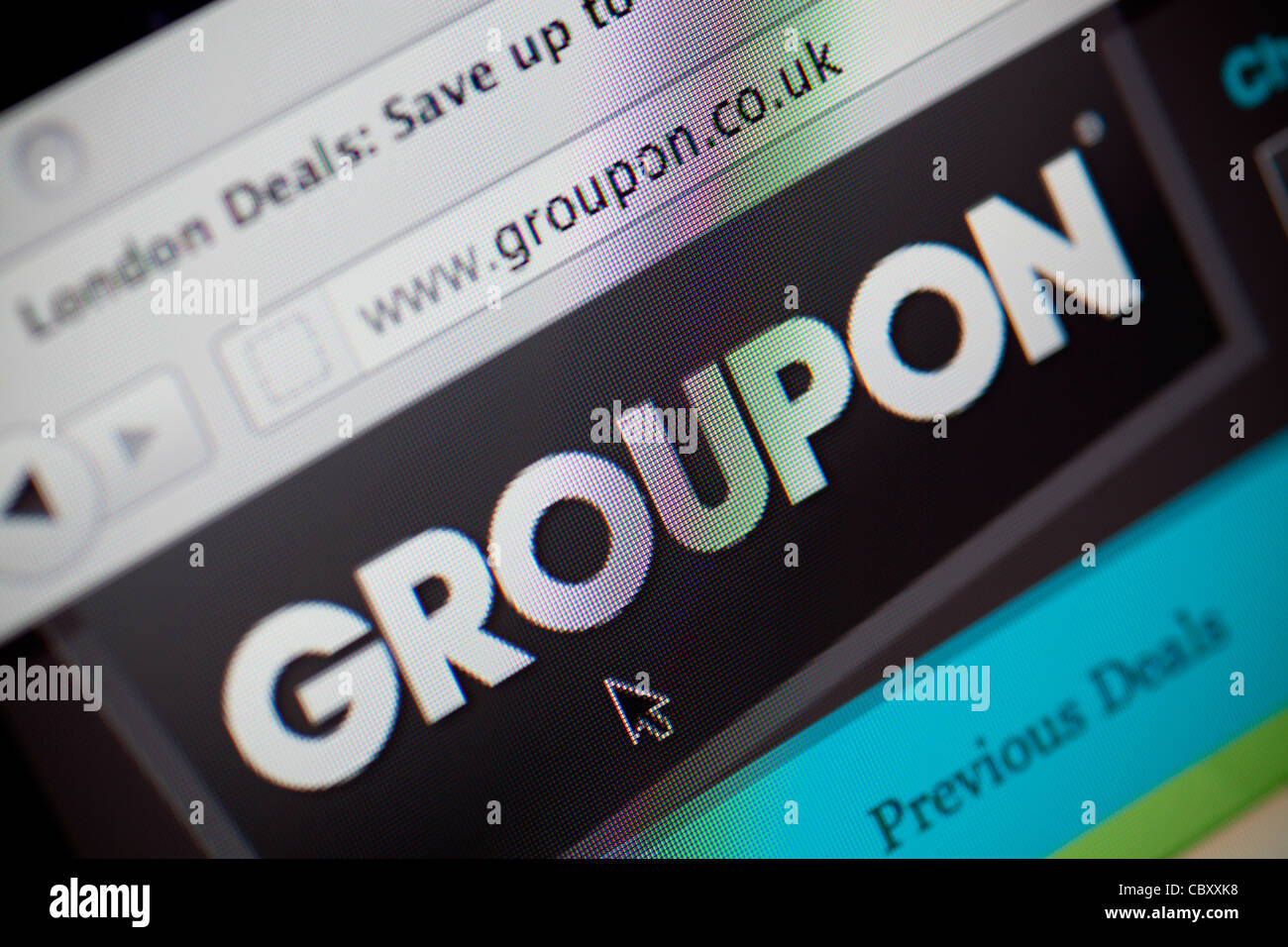 Groupon-Webseite Stockfoto