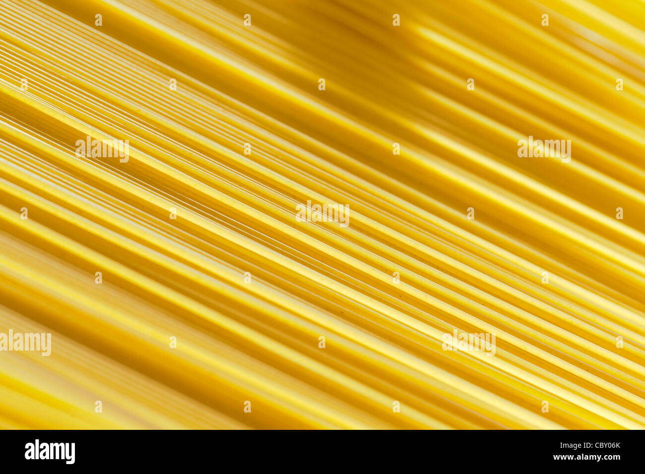 ein Close Up von ungekochten Spaghetti Stockfoto