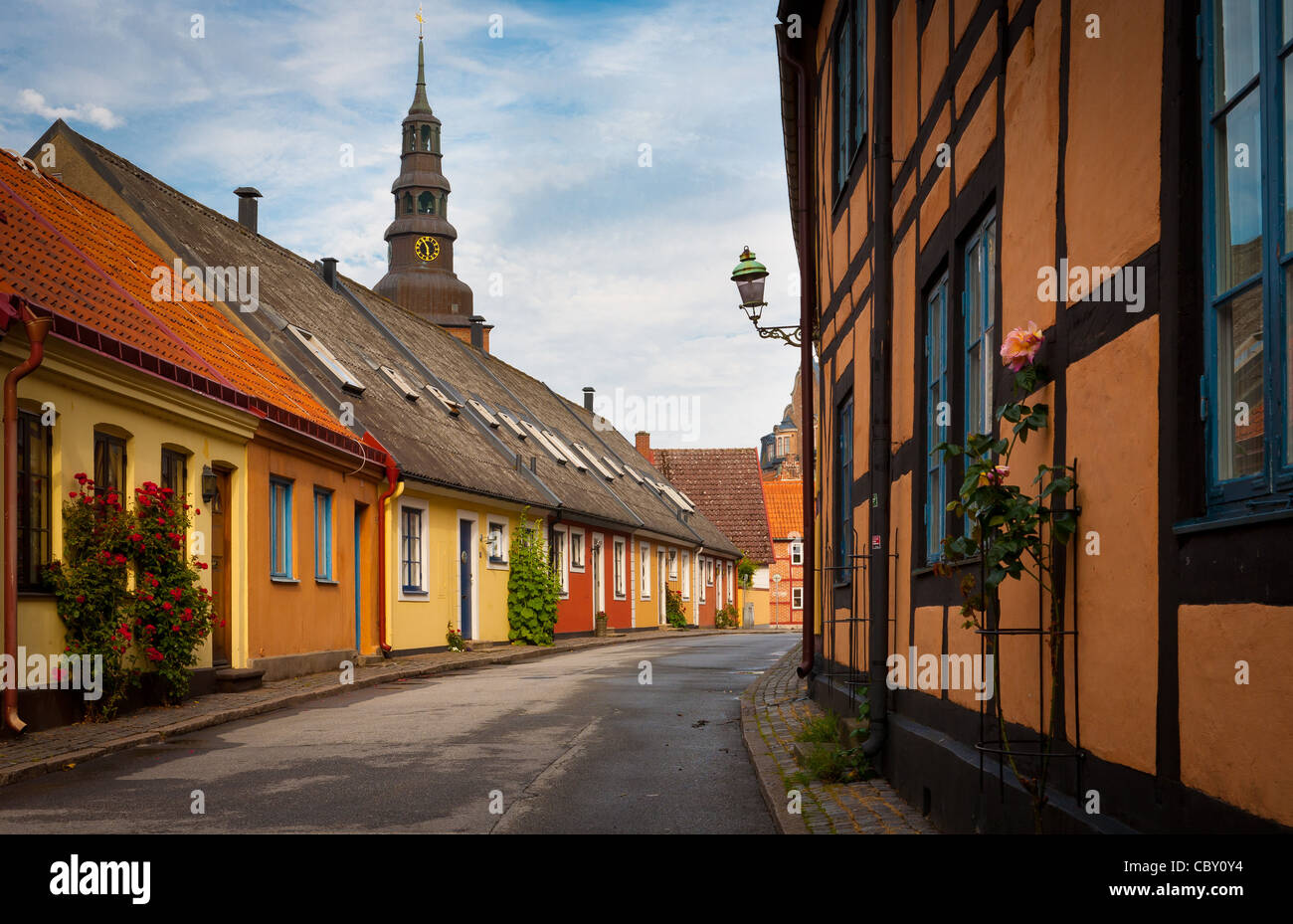 "Korsvirkeshus" Typ Haus im zentralen Ystad in der südlichen Provinz Skåne in Schweden Stockfoto