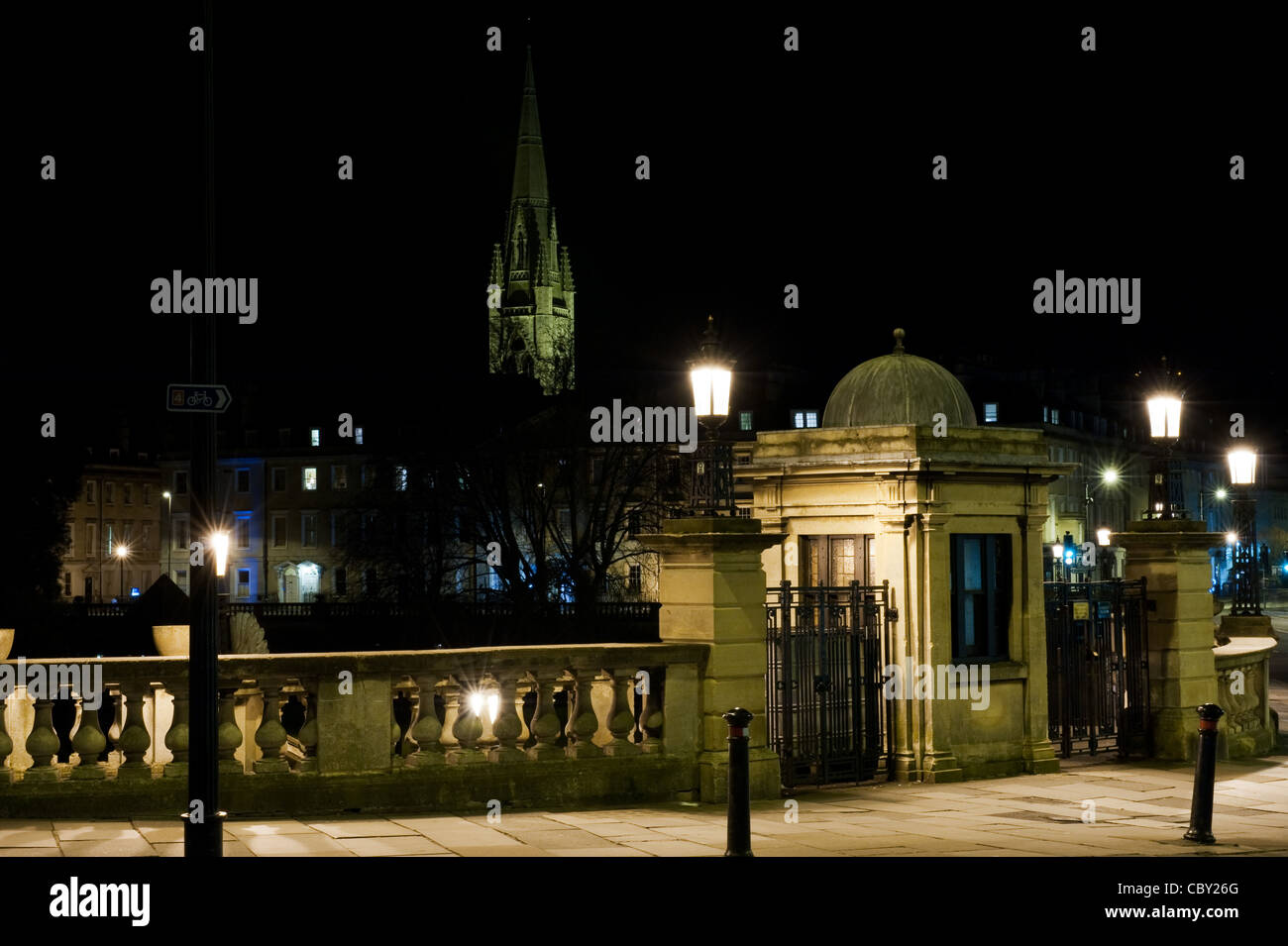 Stadt Bath, Somerset - Eingang zur Parade Gardens Stockfoto