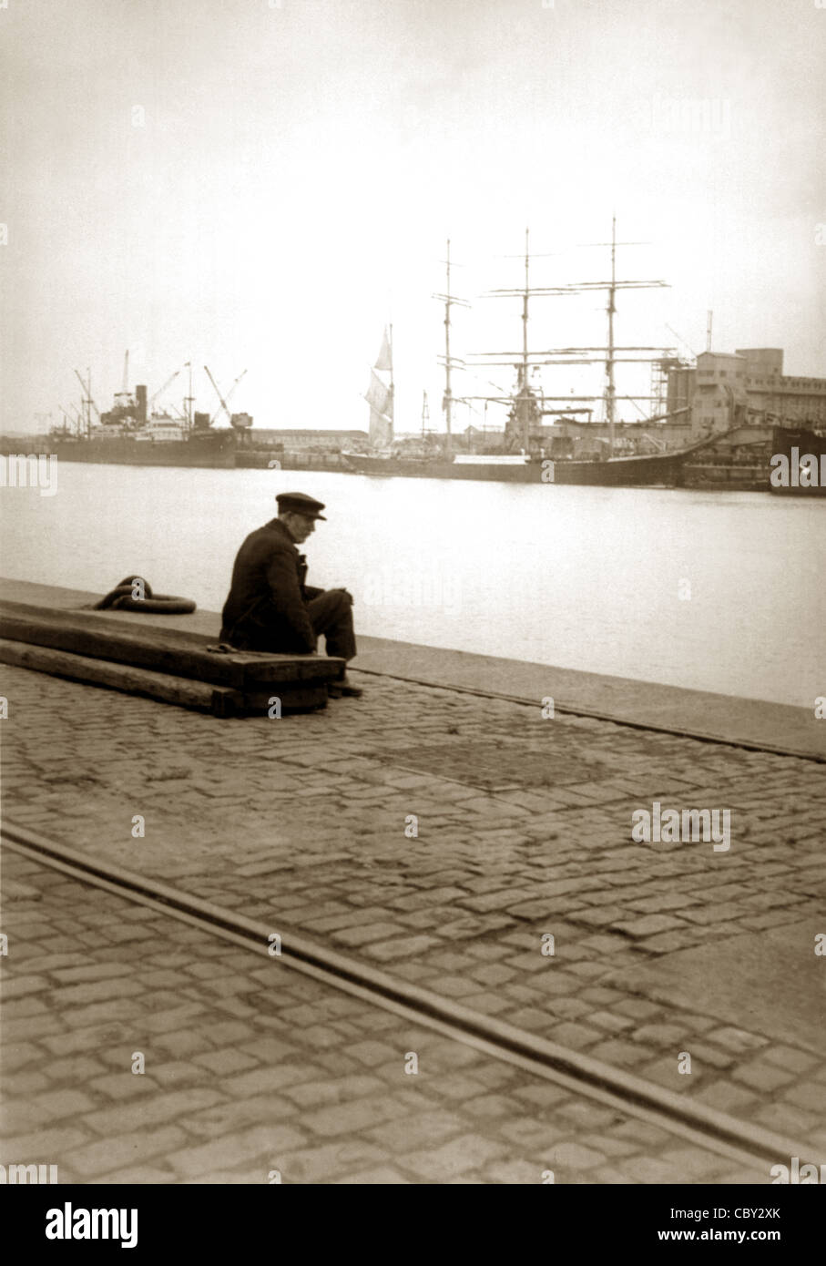 Dublins Süden Kais an einem ruhigen Tag, c 1900 Stockfoto