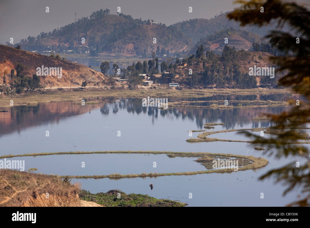 Indien, Manipur, Imphal, Loktak See aus militärischer Sicht Sendra Insel Stockfoto