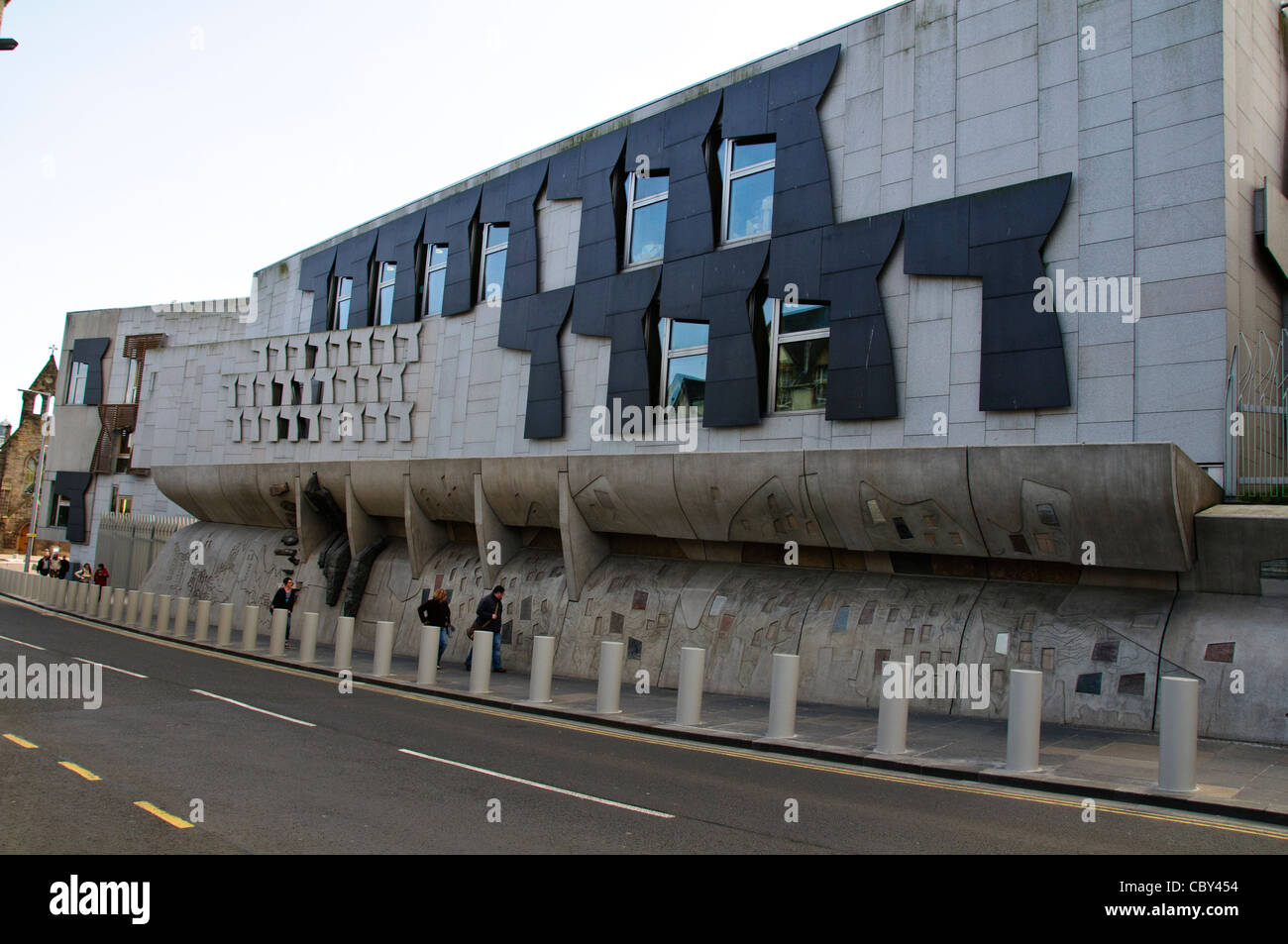 Schottisches Parlament, Innenkammer schottischen diskutieren MSPs, Edinburgh, Schottland Stockfoto