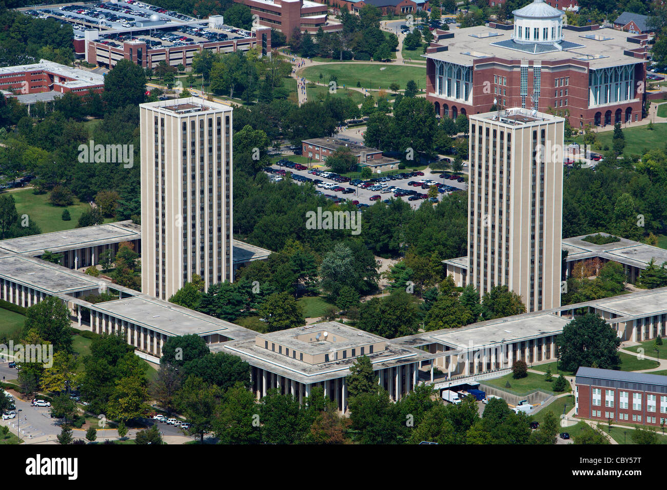 Luftbild, Universität von Kentucky, Lexington, Kentucky Stockfoto