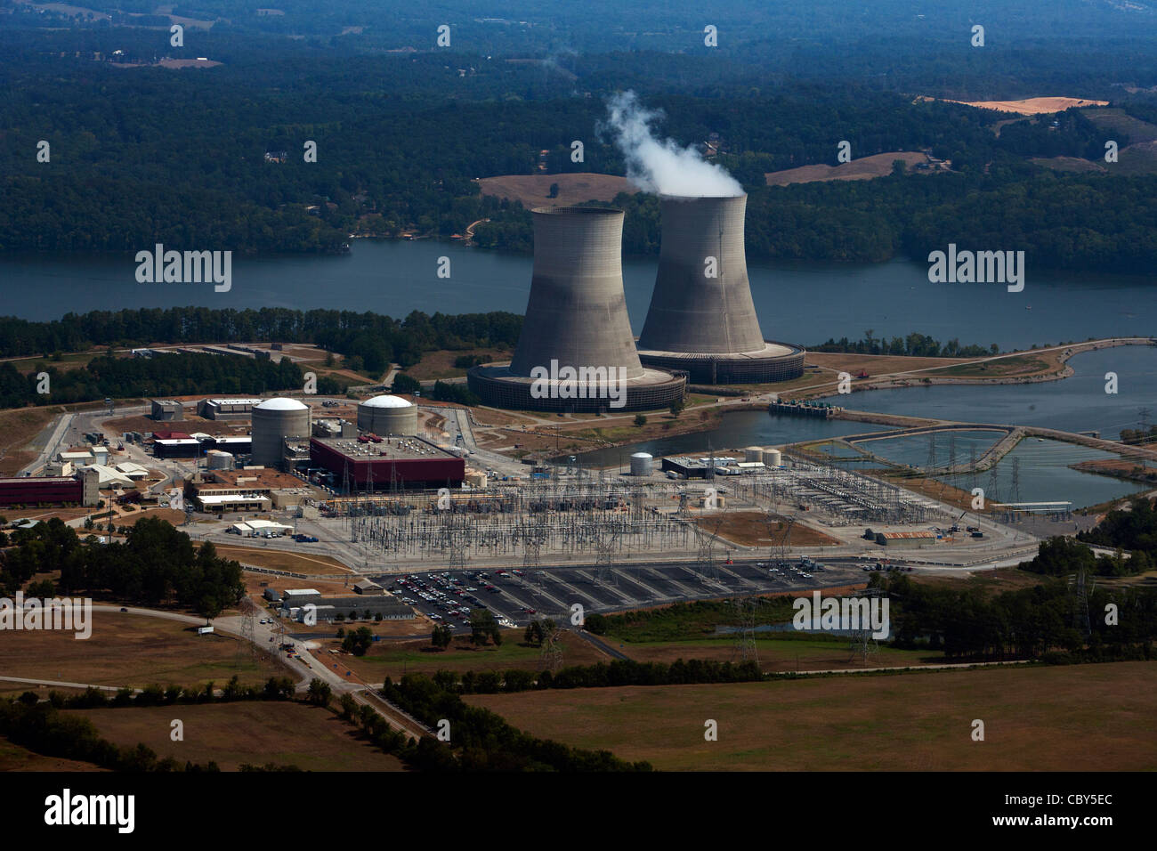 Luftaufnahme des Sequoyah Nuclear Power Plant Tennessee Valley Authority Chattanooga Stockfoto