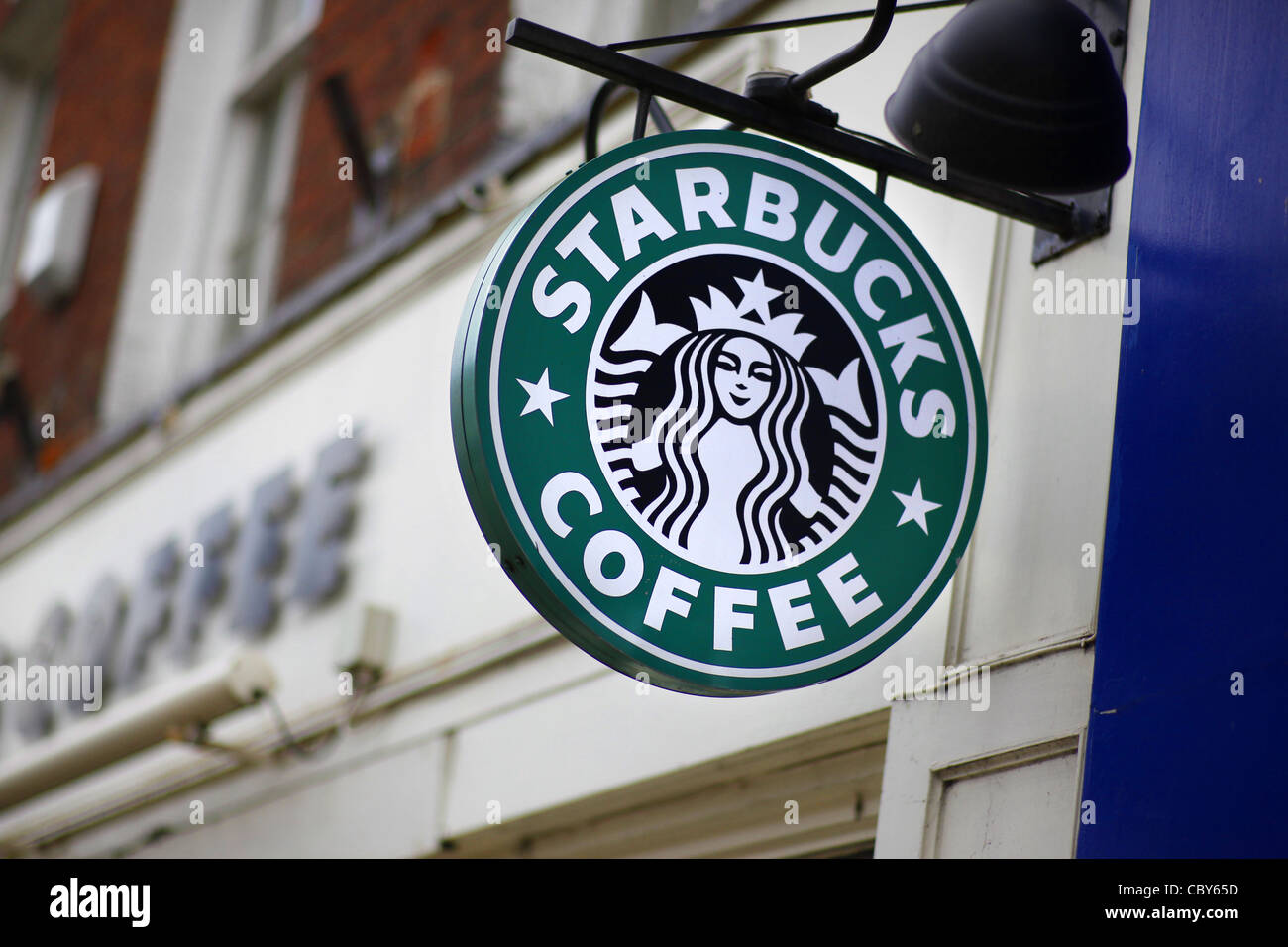 Starbucks Kaffee Zeichen Stockfoto