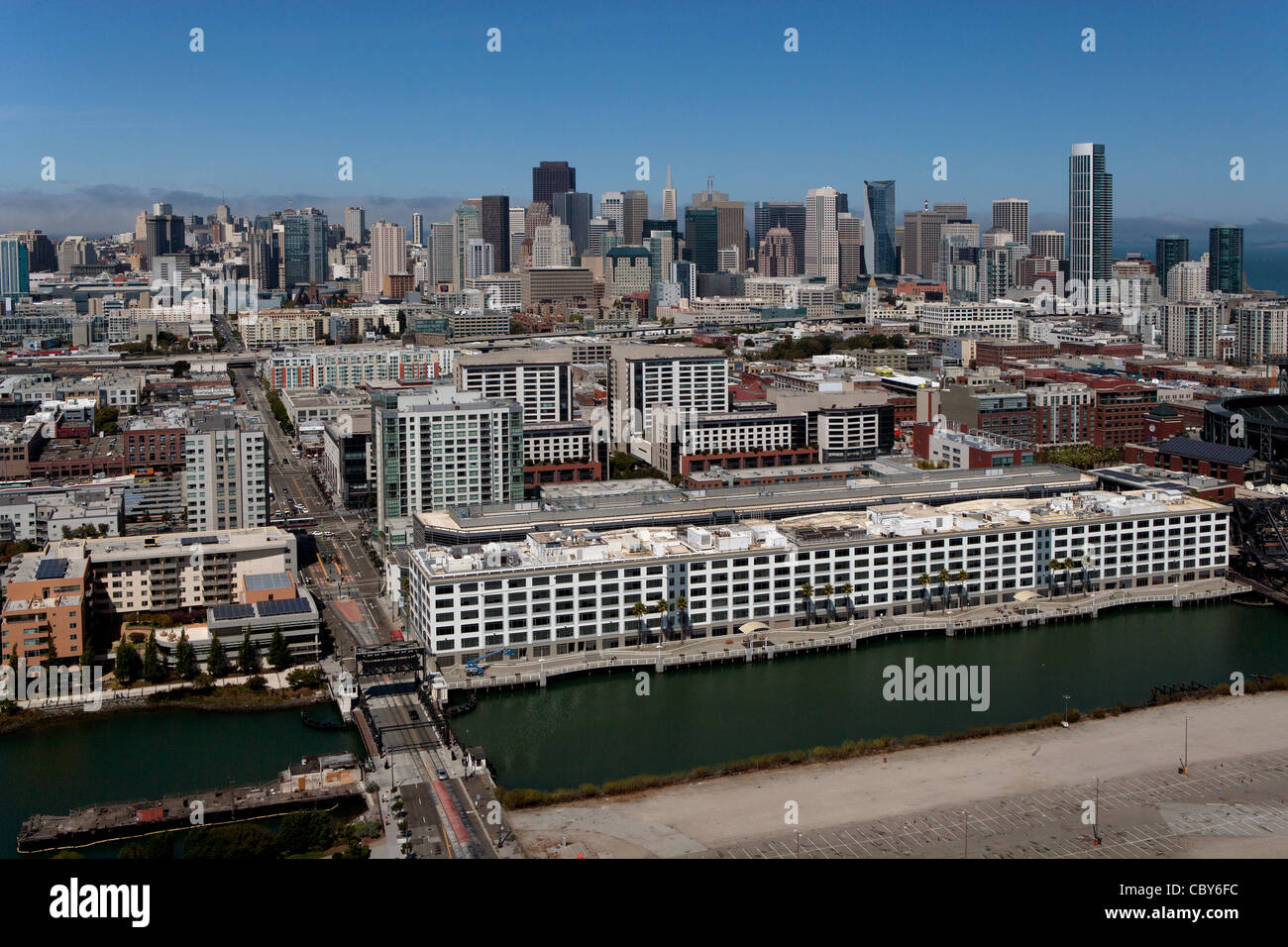 Antenne zu fotografieren 185 Berry, San Francisco, Kalifornien Stockfoto