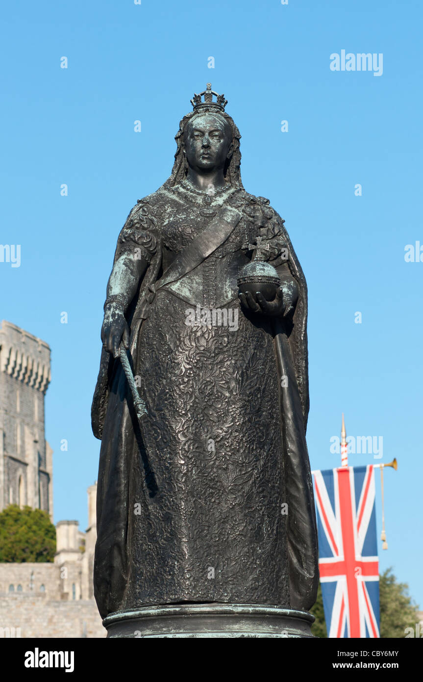 Queen Victoria Statue in Windsor, UK. Stockfoto