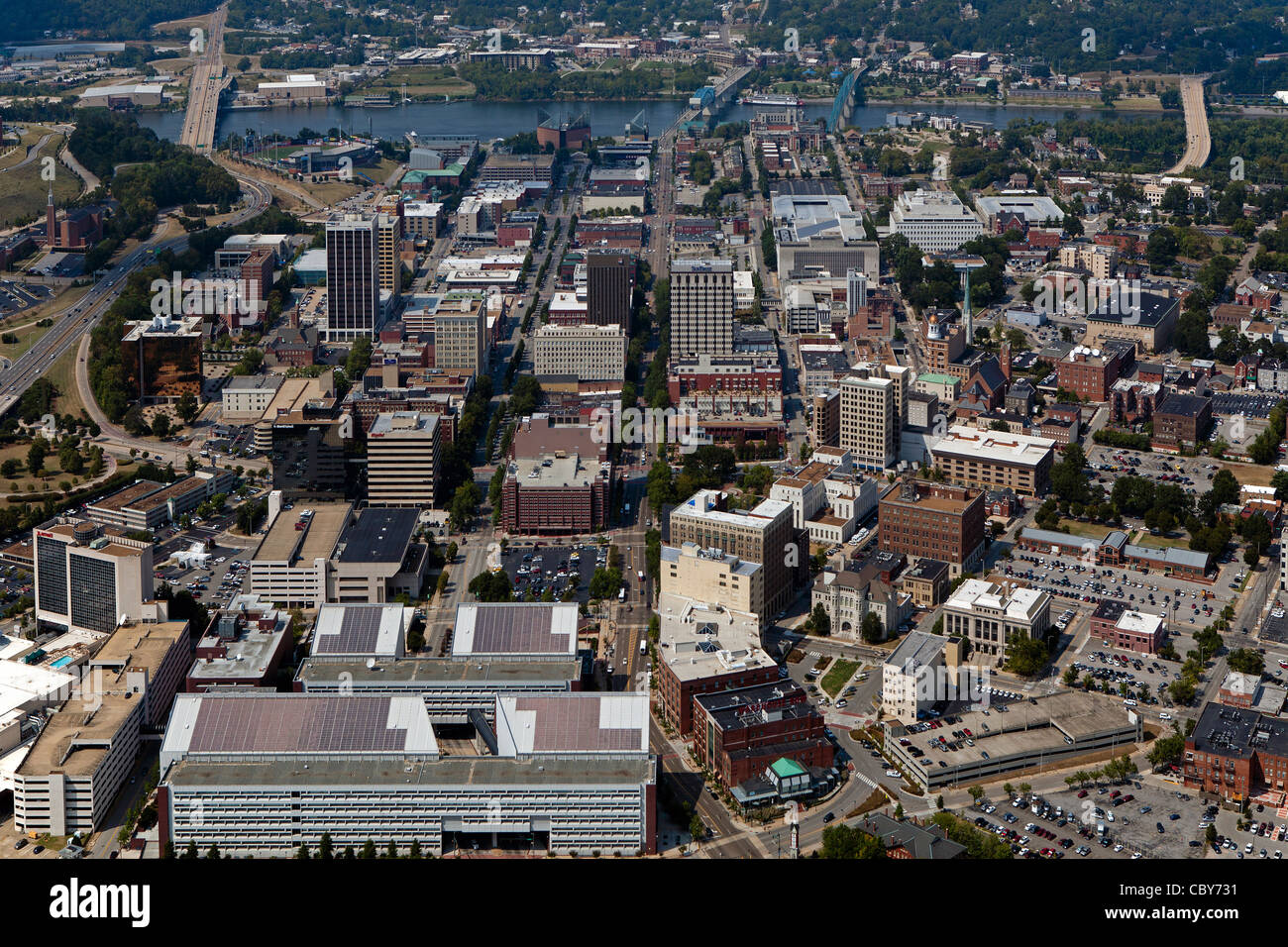 Luftaufnahme Tennessee Valley Authority, TVA, Chattanooga, Tennessee Stockfoto