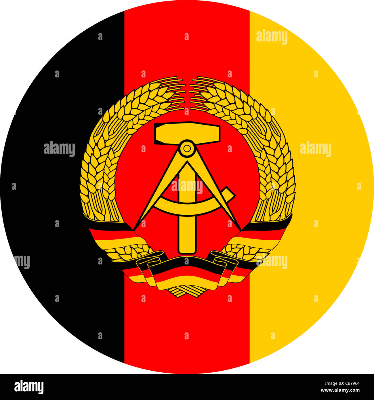 Logo der Landstreitkräfte der nationalen Volksarmee Armee NVA der DDR. Stockfoto