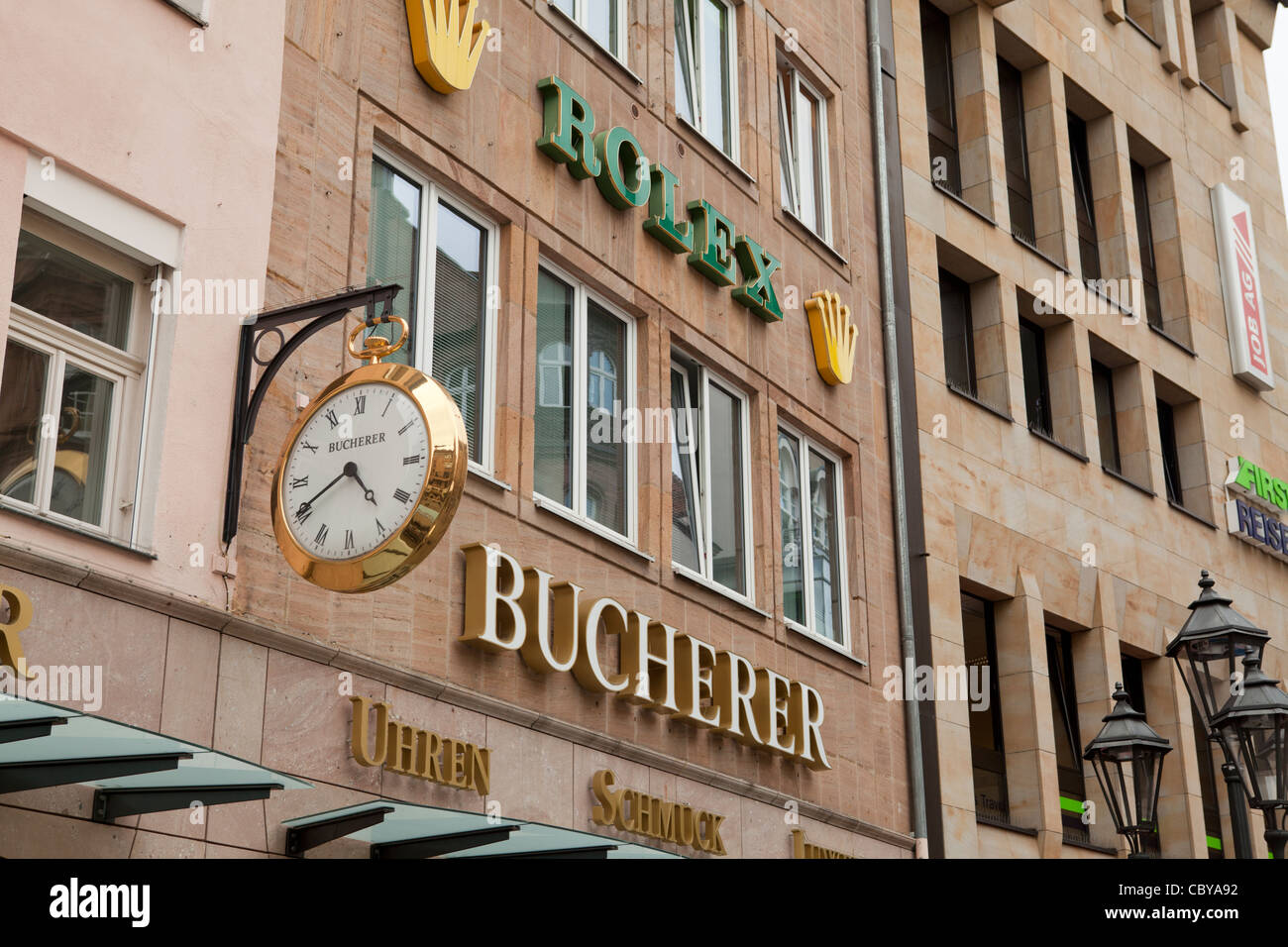 Bucherer Schmuck und Uhren Shop: Rolex Fachhändler im Zentrum von Nürnberg  Stockfotografie - Alamy