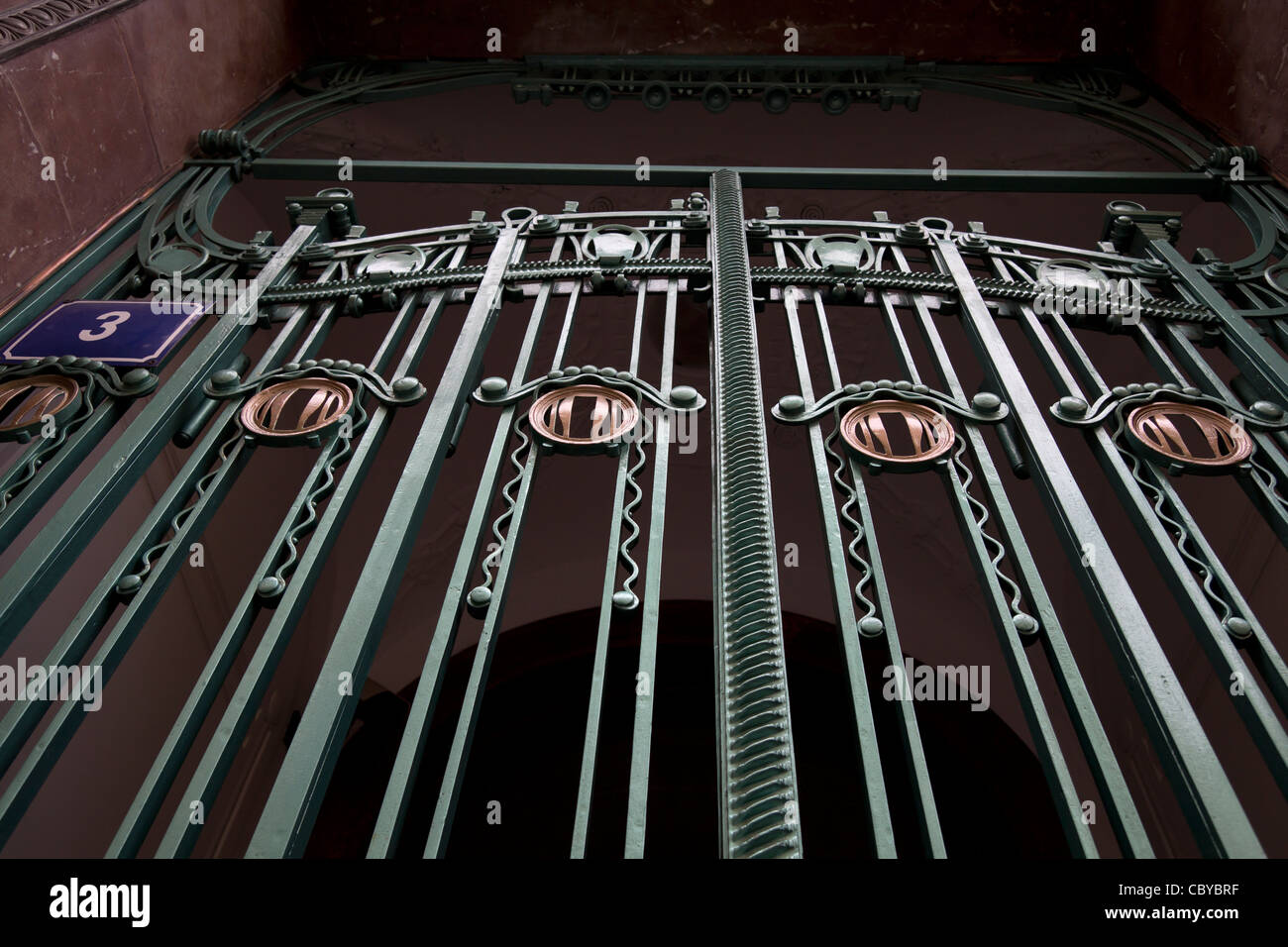 Reich verzierte Tor in Old Town, Prag, Tschechische Republik Stockfoto