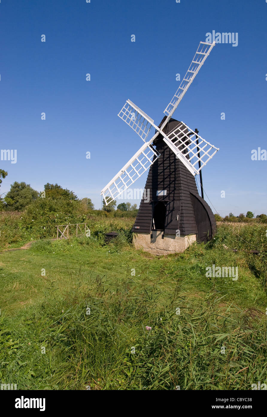 Wind-Pumpe bei Wicken Fen Cambridgeshire Stockfoto