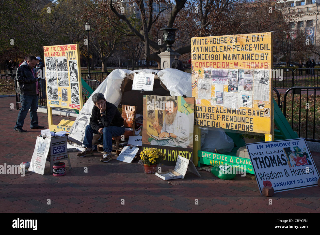 Anti-Atomwaffen-Protest im Weißen Haus Stockfoto