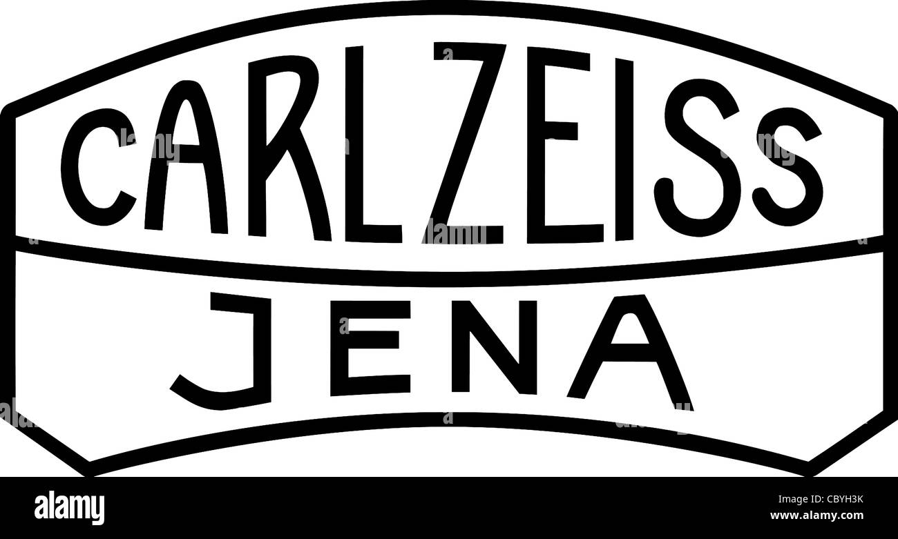 Logo des VEB Carl Zeiss Jena. Stockfoto