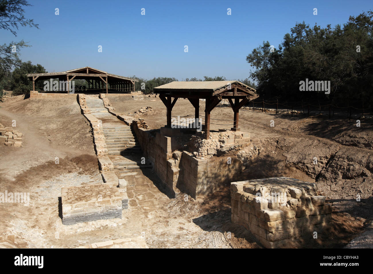 Website der Täufer Jesu Christi, in Bethanien, Jordanien, an der israelischen Grenze Stockfoto