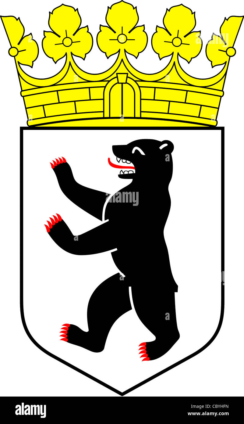 Wappen des Bundeslandes Berlin. Stockfoto