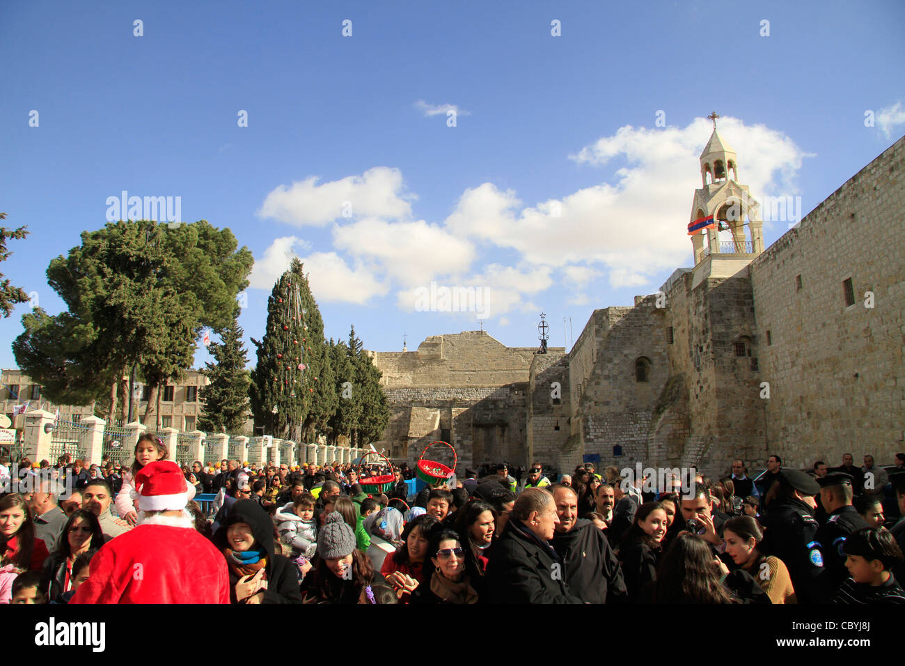 Bethlehem, Weihnachtsfeier im Krippenplatz Stockfoto