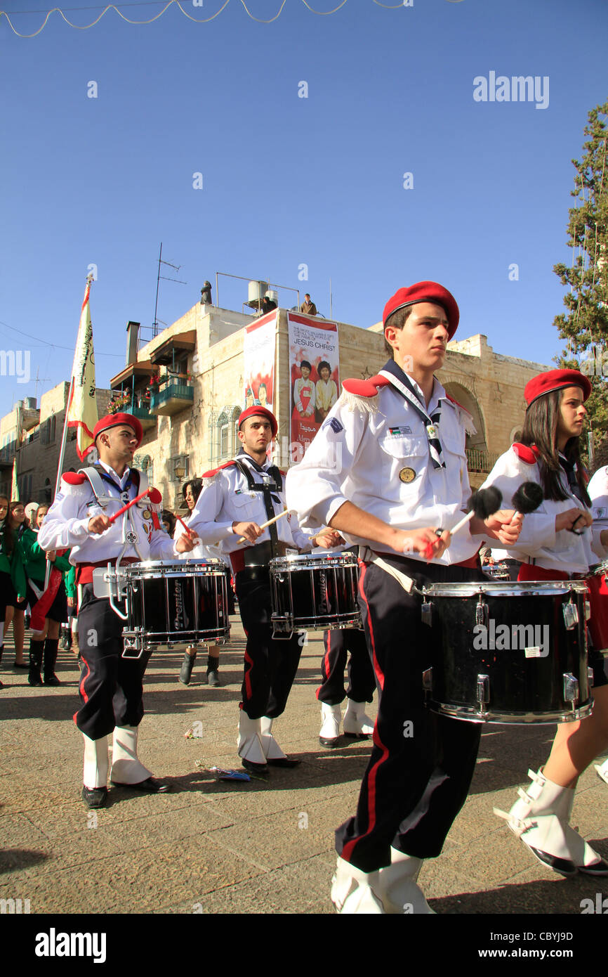 Bethlehem, Weihnachtsfeier im Krippenplatz Stockfoto