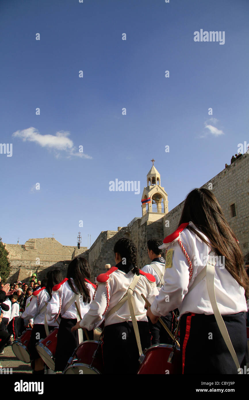 Bethlehem, Weihnachtsfeier im Krippenplatz Stockfoto