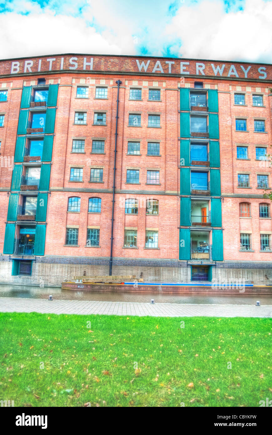 British Waterways, Nottingham. HDR-Foto von diesem alten Ort, so lebendig und detailliert ist. Stockfoto