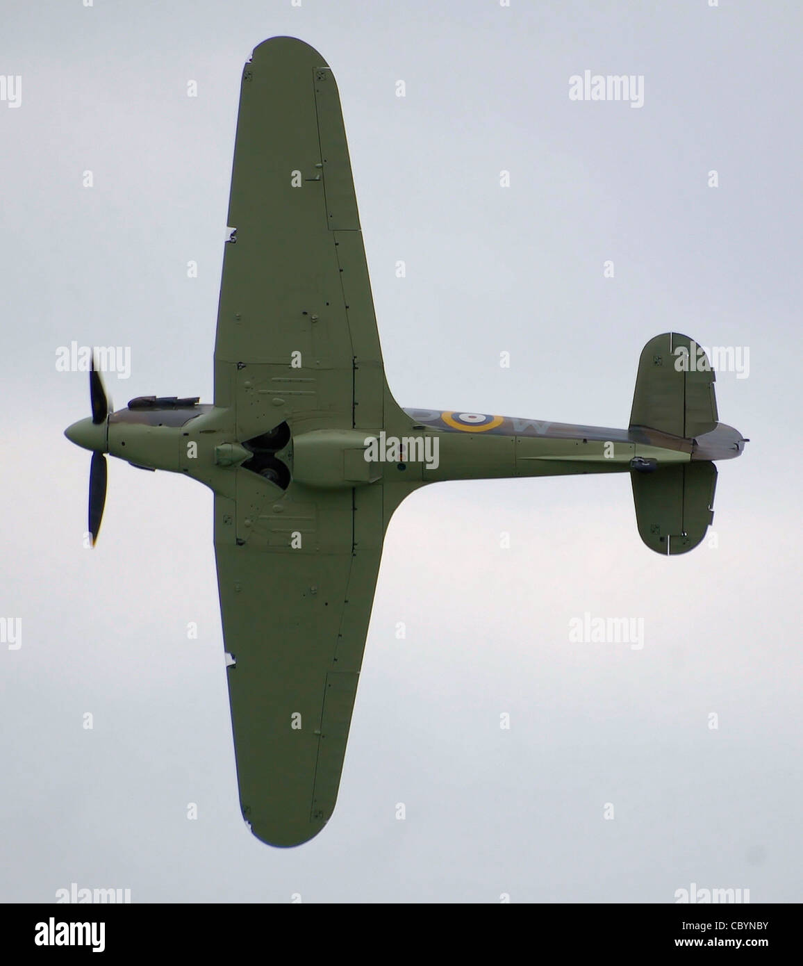 Hurrikan-Mk1 (RAF serielle R4118, Squadron Code UP-W, UK zivilen Registrierung G-HUPW) bei Kemble Tag der offenen Tür, Kemble Flughafen, Glouceste Stockfoto