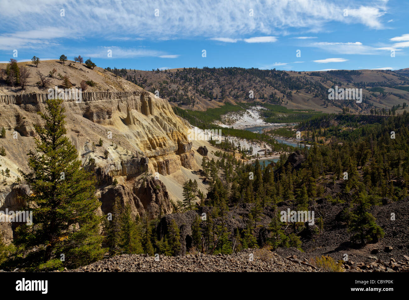Die narrows in Yellowstone National Park Stockfoto