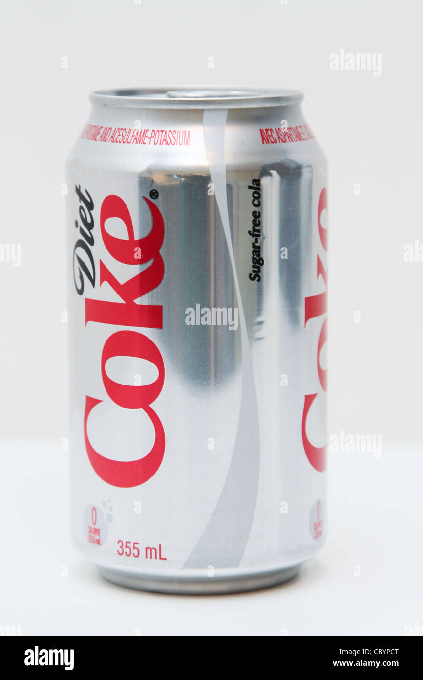 Diät-Cola Coca Cola Dose alkoholfreies Getränk Stockfoto