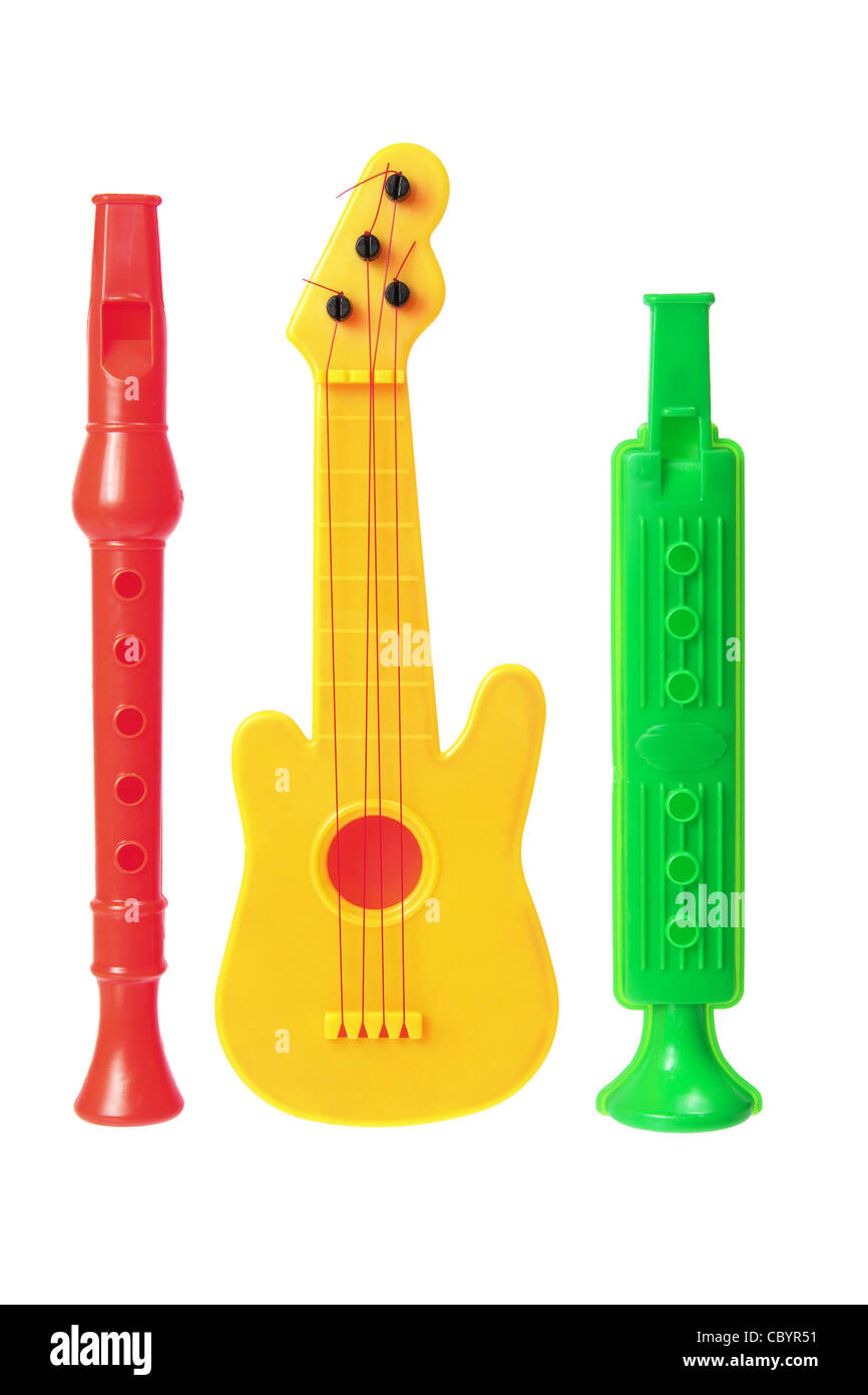 Spielzeug-Musikinstrumente Stockfoto