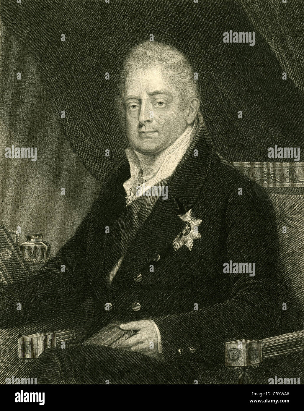1831-Gravur, William IV des Vereinigten Königreichs. Stockfoto