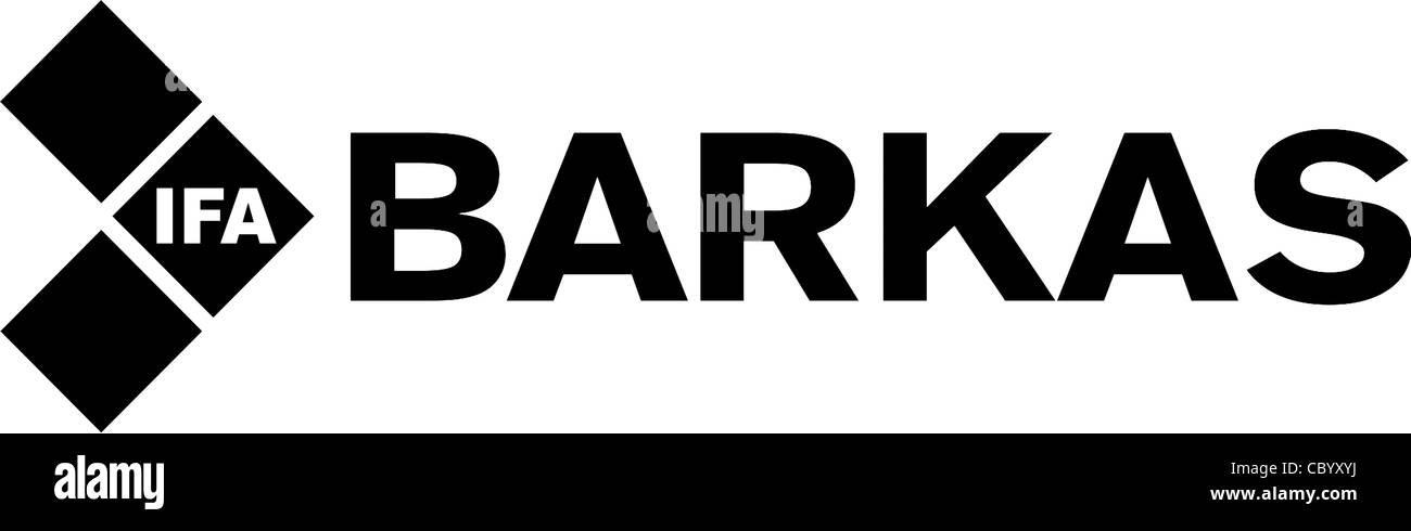 Logo der VEB Barkas Pflanzen in Karl-Marx-Stadt in der IFA-kollektive kombinieren-Nutzfahrzeuge der DDR. Stockfoto
