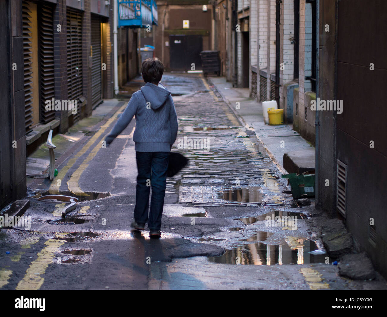 Junge enge Gasse, Glasgow Stockfoto