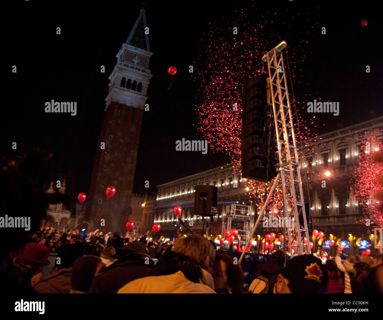 Silvester feiern In Venedig Stockfoto