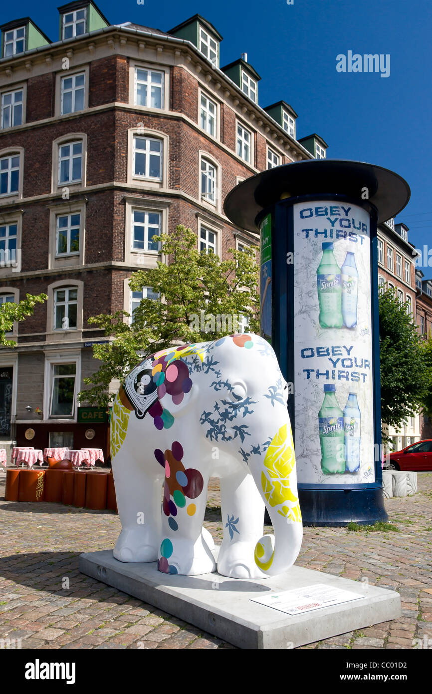 Der Elephant Parade in Kopenhagen Stockfoto