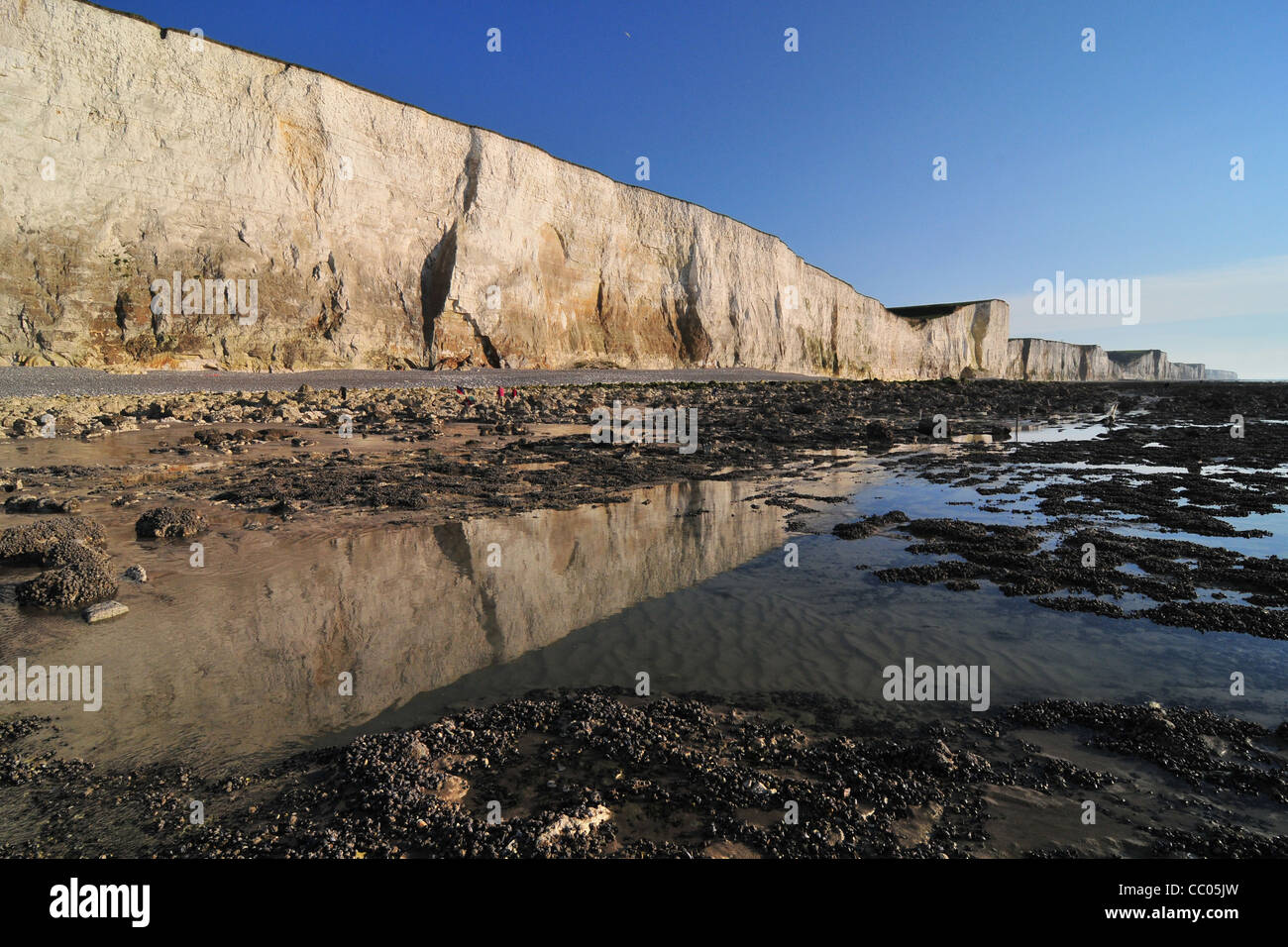 KLIPPEN VON AULT, BAIE DE SOMME, SOMME (80), FRANKREICH Stockfoto