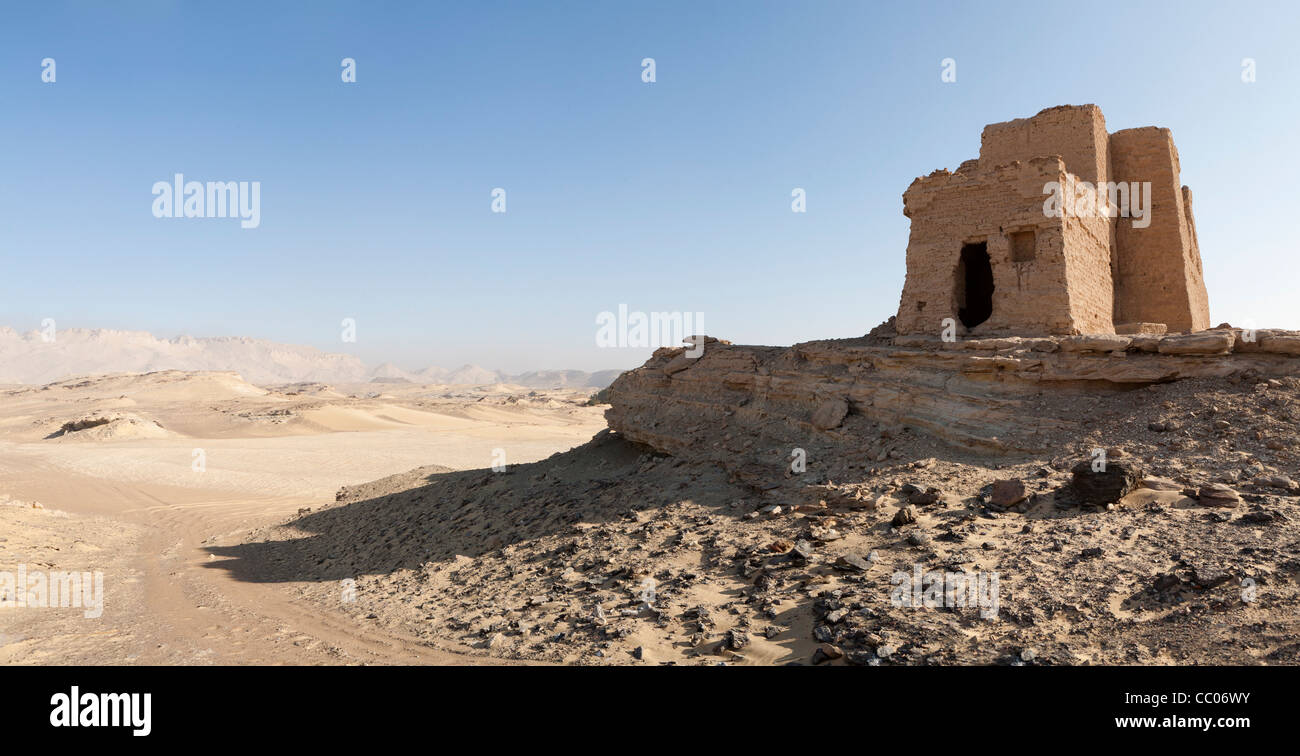 Die römische Festung von Qasr el Labekha in der Wüste in der Nähe von Kharga Oasis Ägypten Stockfoto