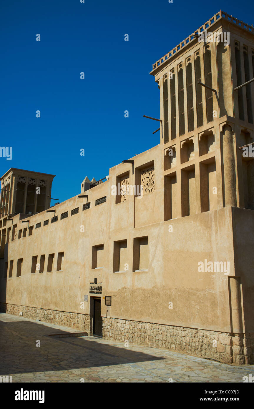 Patrimoine Architectural in Bastakiya Viertel von Bur Dubai Viertel von Dubai VAE Stockfoto