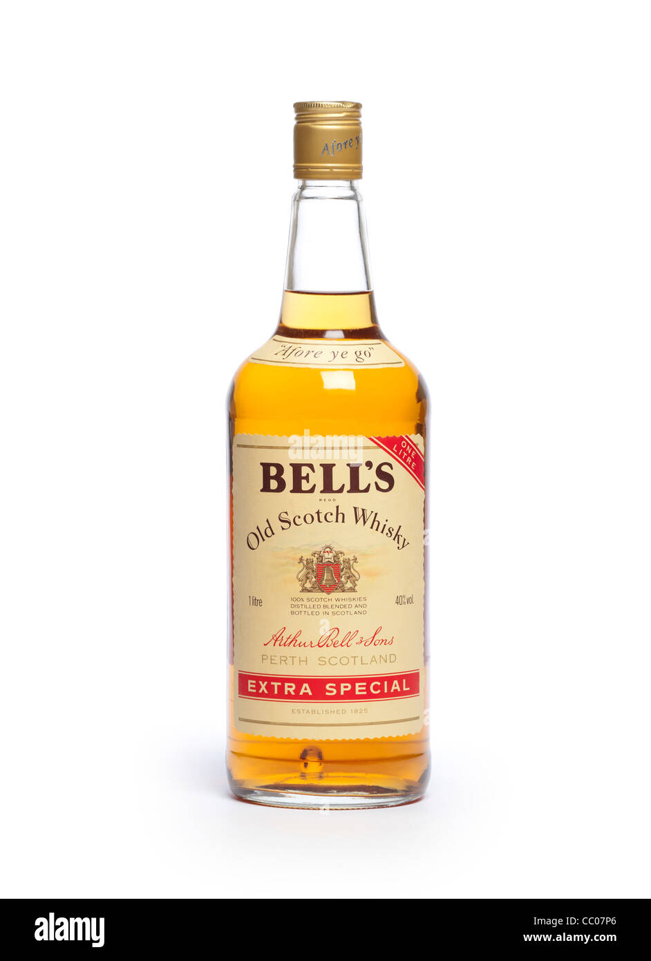 Flasche von Bells Old Scotch Whisky Stockfoto